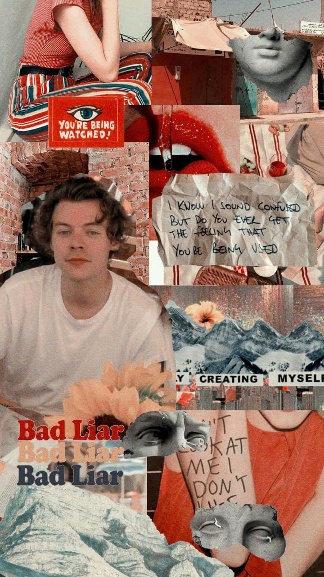 —wallpaperEt multi-faceteret Harry Styles —sanger, skuespiller og modeikon— tapet Wallpaper