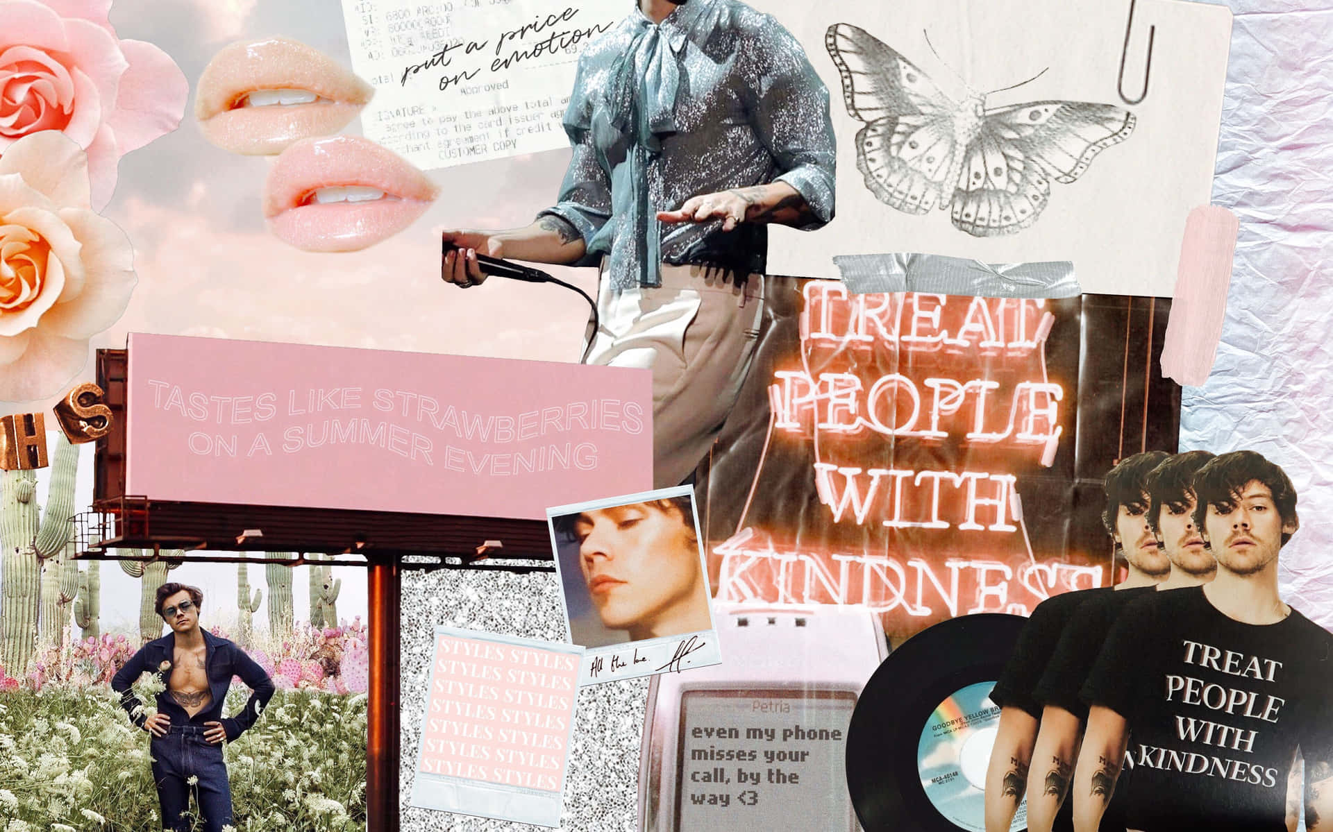 The many faces of Harry Styles Wallpaper