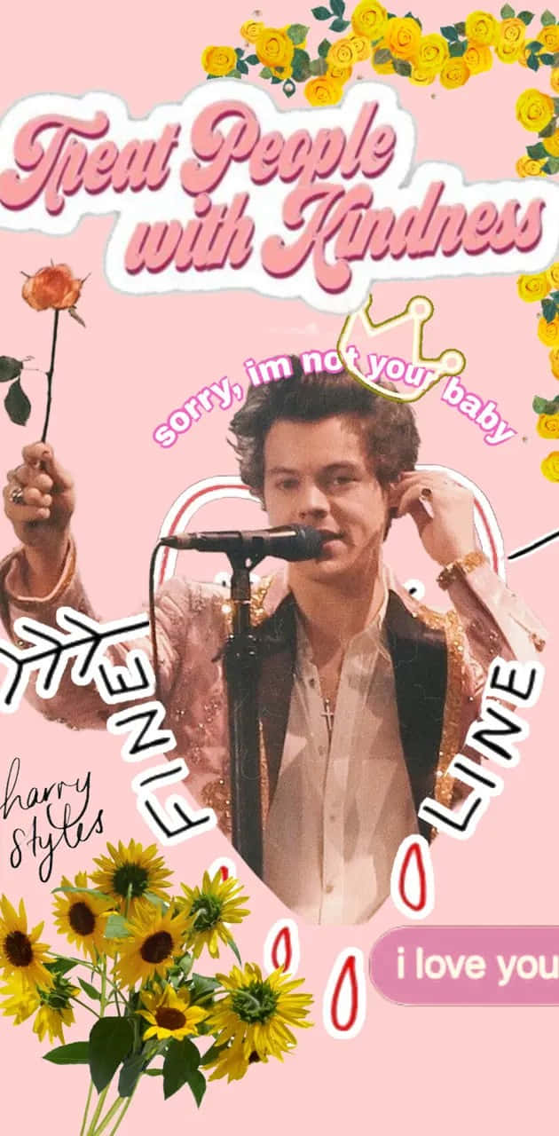 Harry Styles Fine Line Inspired Collage Wallpaper