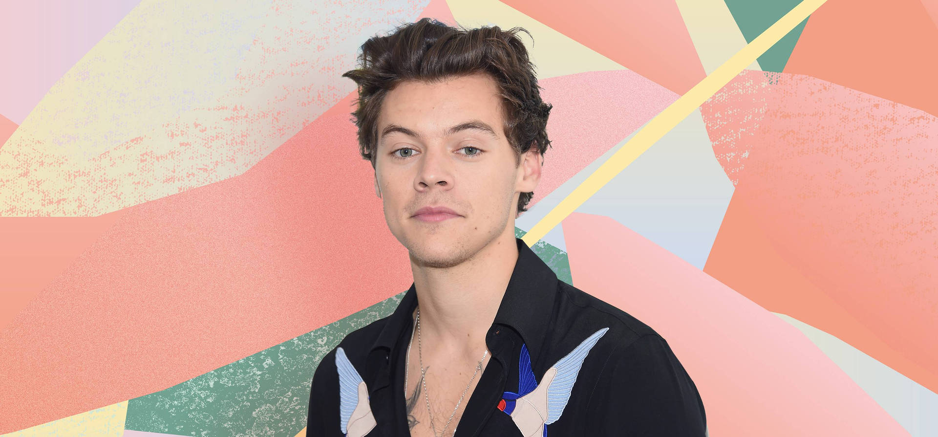 Harry Styles Pastel Background Wallpaper