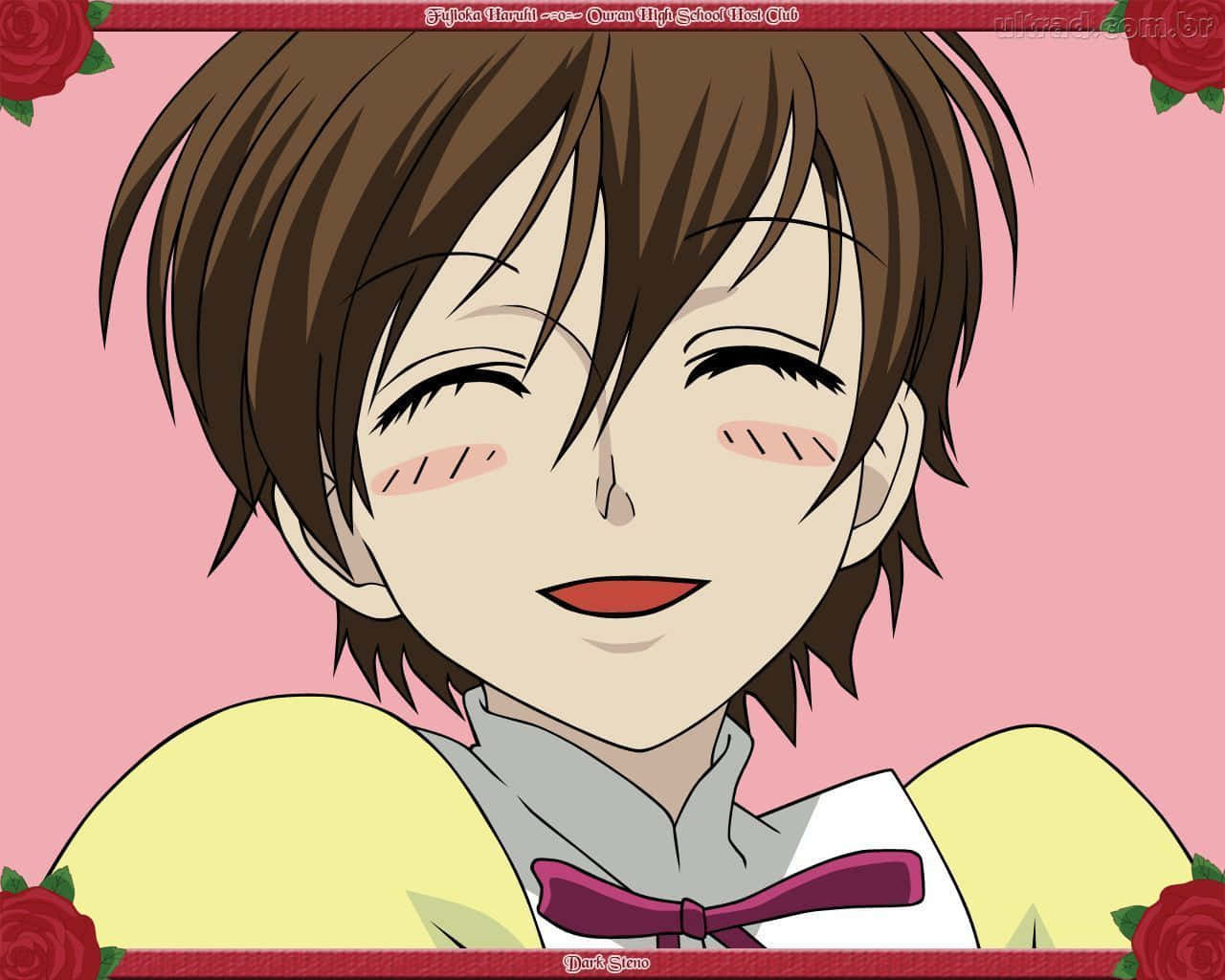 Haruhi Fujioka standing confidently in front of a scenic background Wallpaper