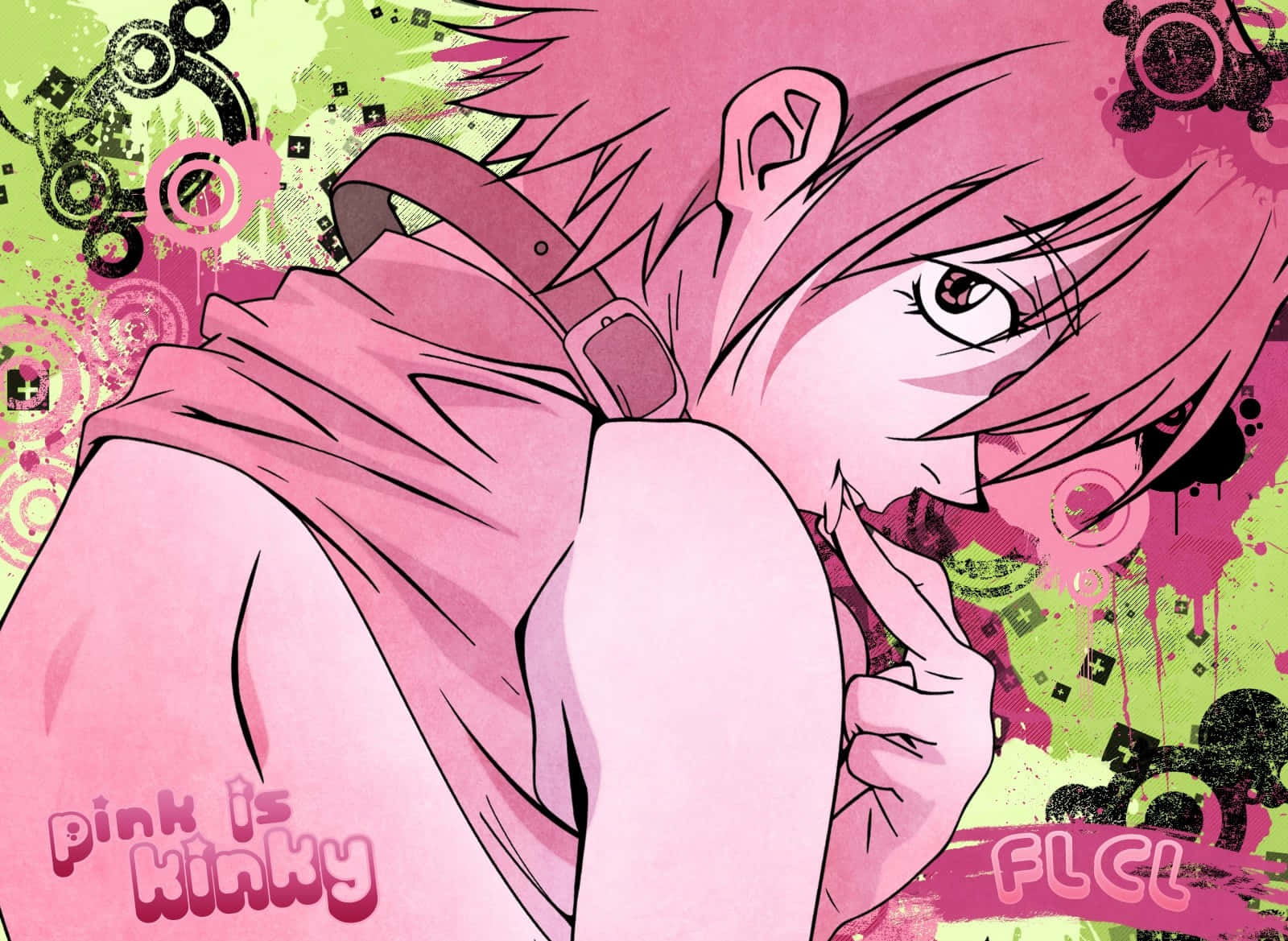 Haruko Haruhara from FLCL Anime Series Wallpaper