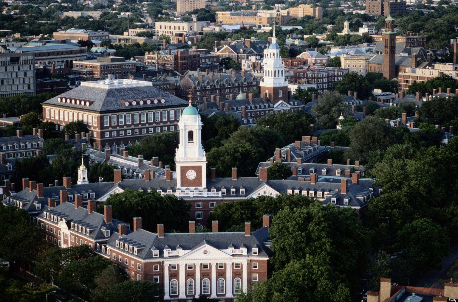 Harvarduniversity Campus Flygfoto. Wallpaper
