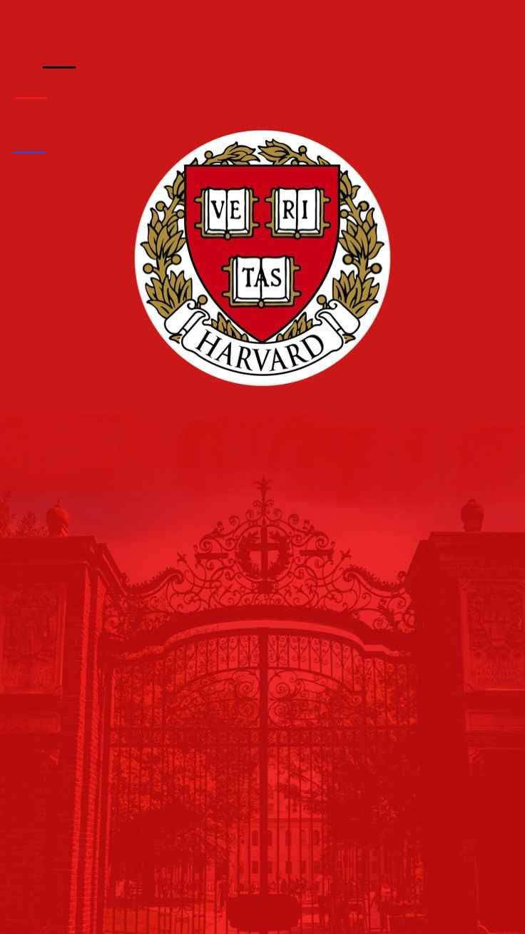 Logotipode La Universidad De Harvard En Un Fondo Estético Rojo. Fondo de pantalla