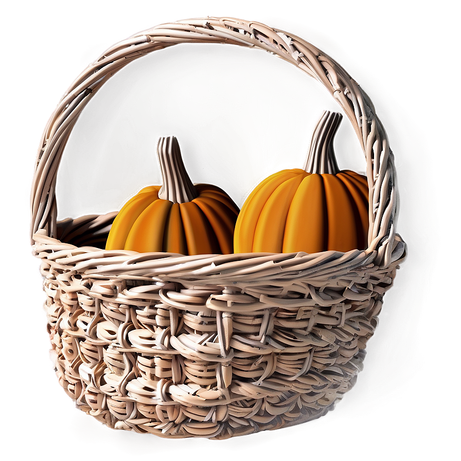 Harvest Pumpkin Basket Png Hpv17 PNG