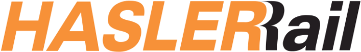 Hasler Rail Logo Orange Background PNG