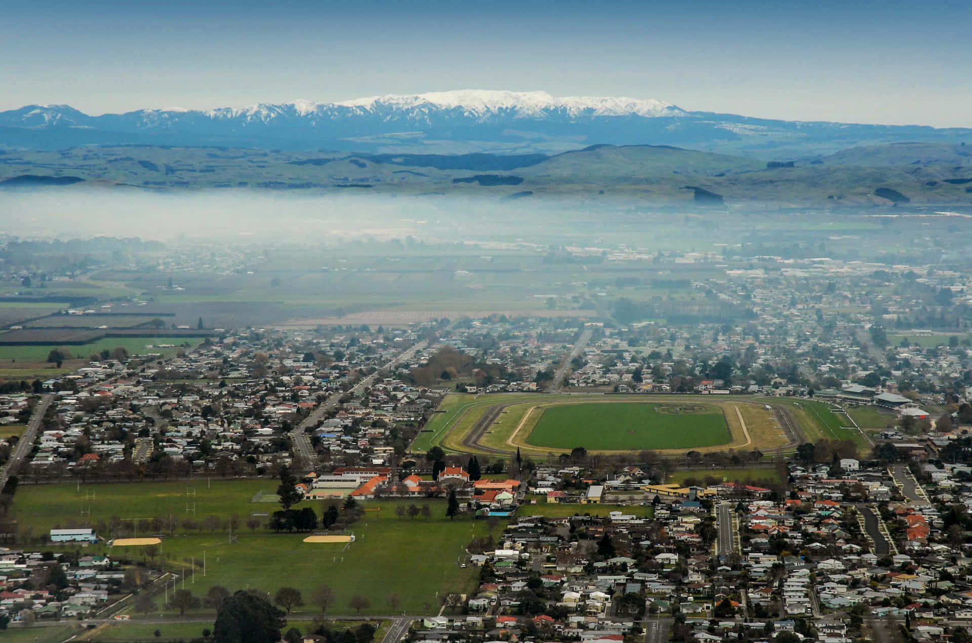 Hastings New Zealand Aerial View Wallpaper
