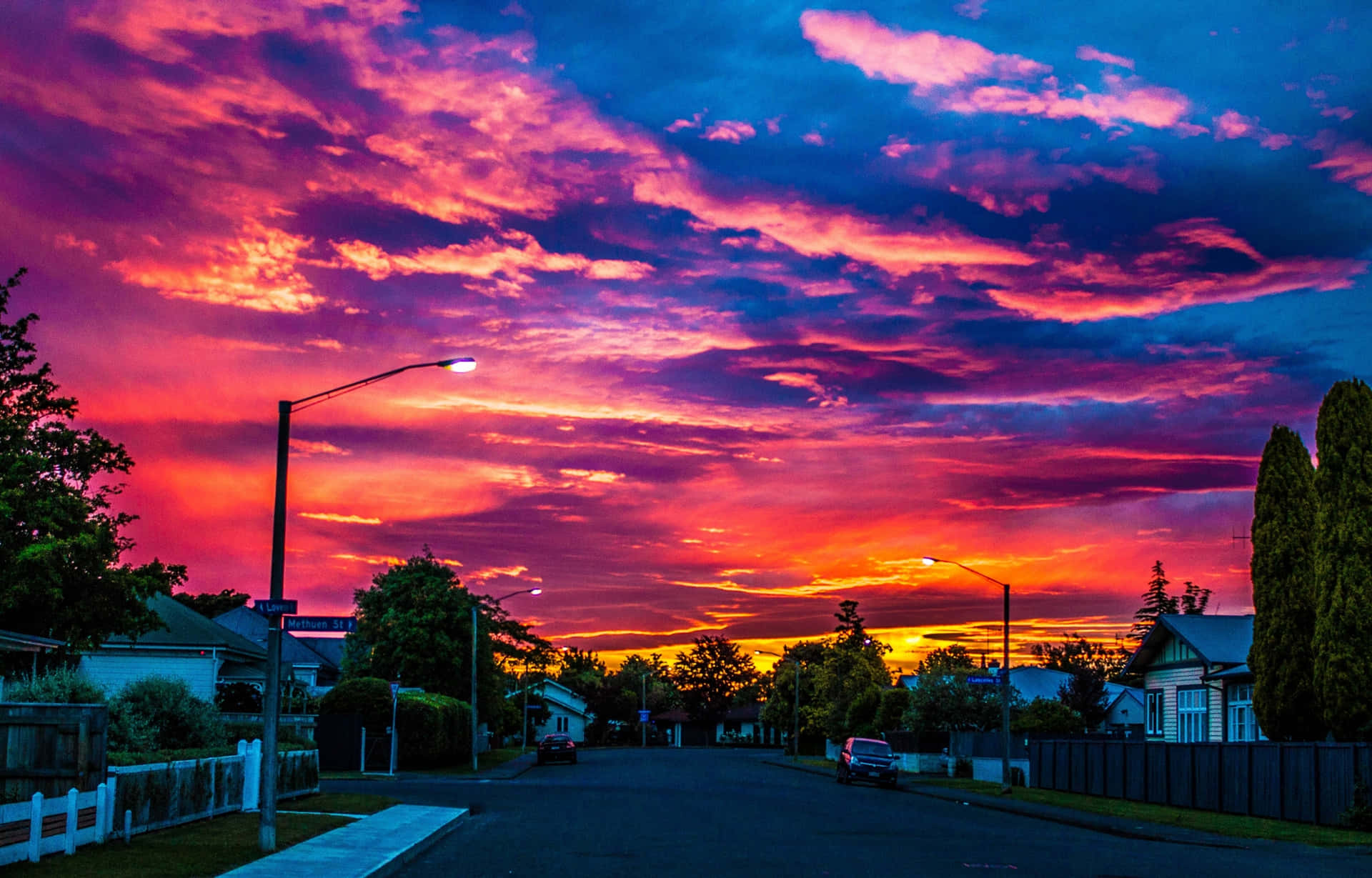 Hastings New Zealand Vibrant Sunset Wallpaper