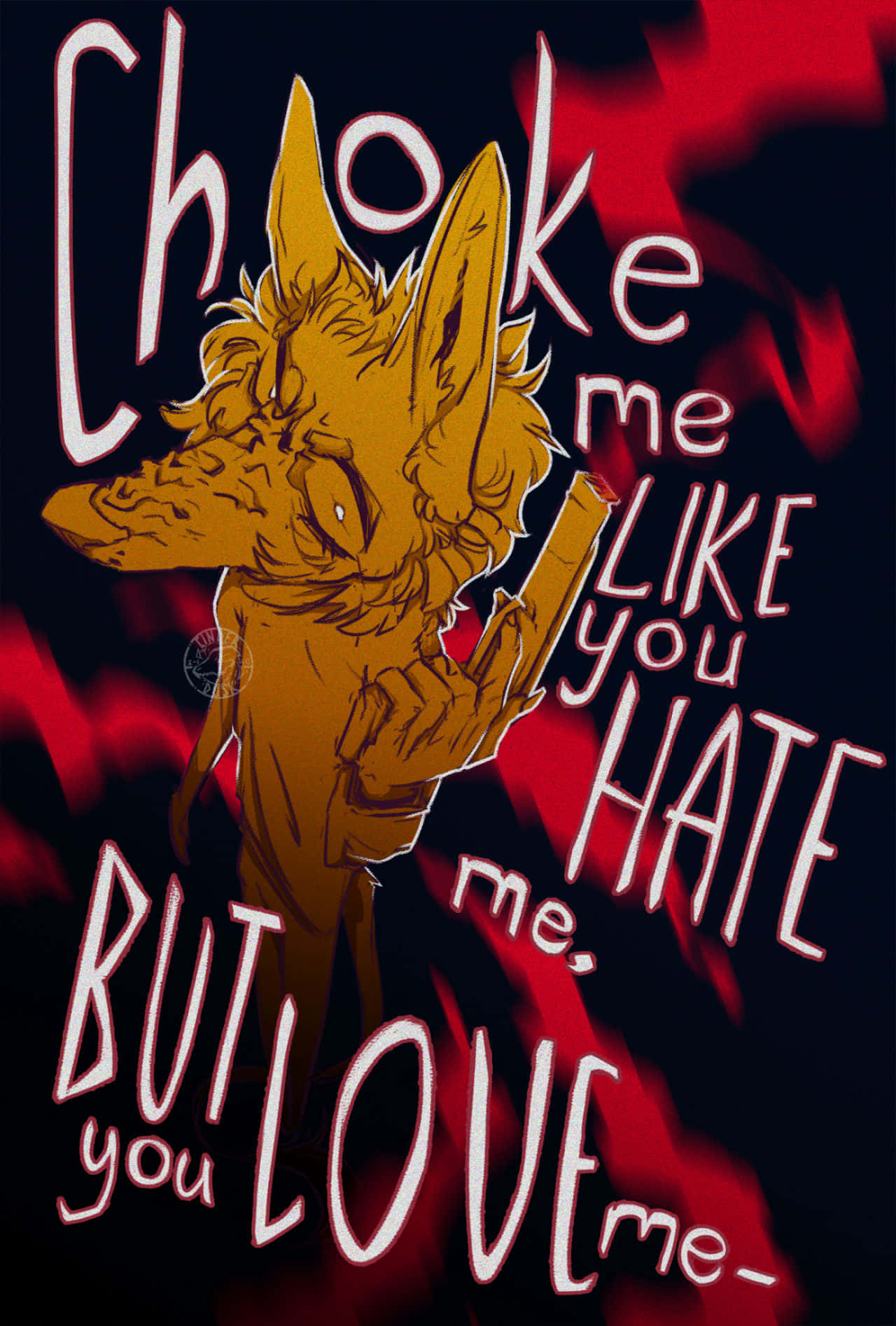 A Red Fox With The Words, Choose Me Like You Hate Me But You Love Me Wallpaper