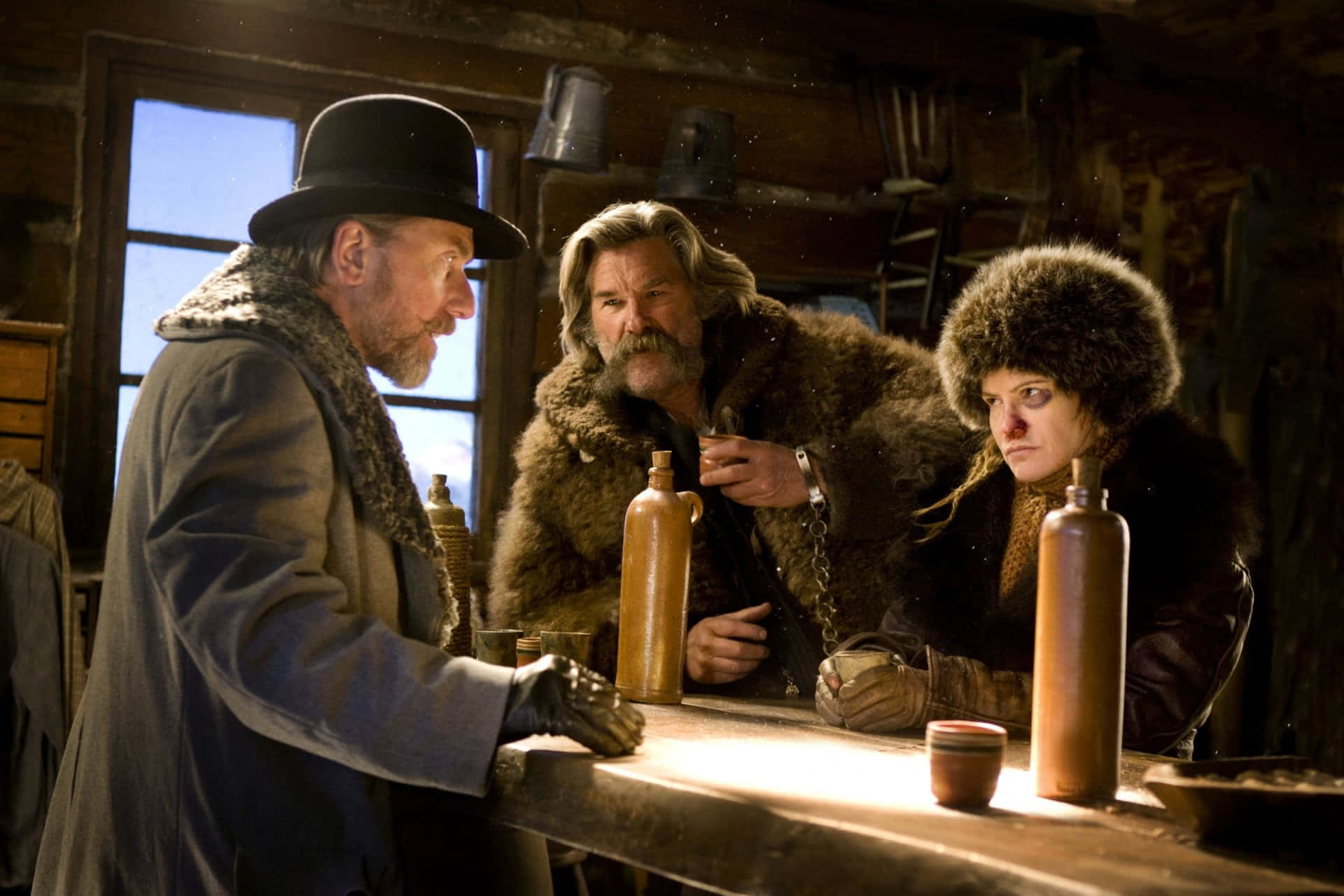 Hateful Eight Cast In The Blizzard Wallpaper