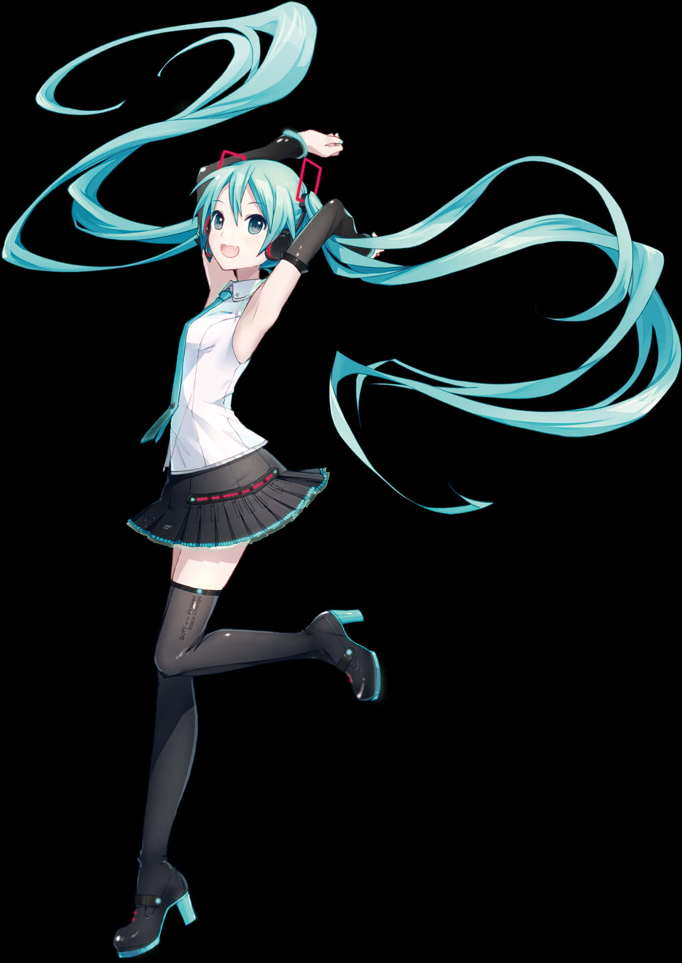 Hatsune Miku Dynamic Pose PNG