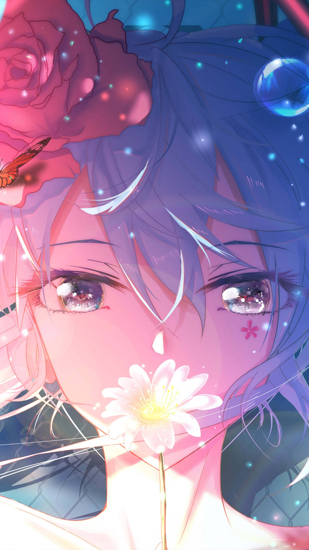 Hatsune Miku Flower 4k Anime Phone Wallpaper
