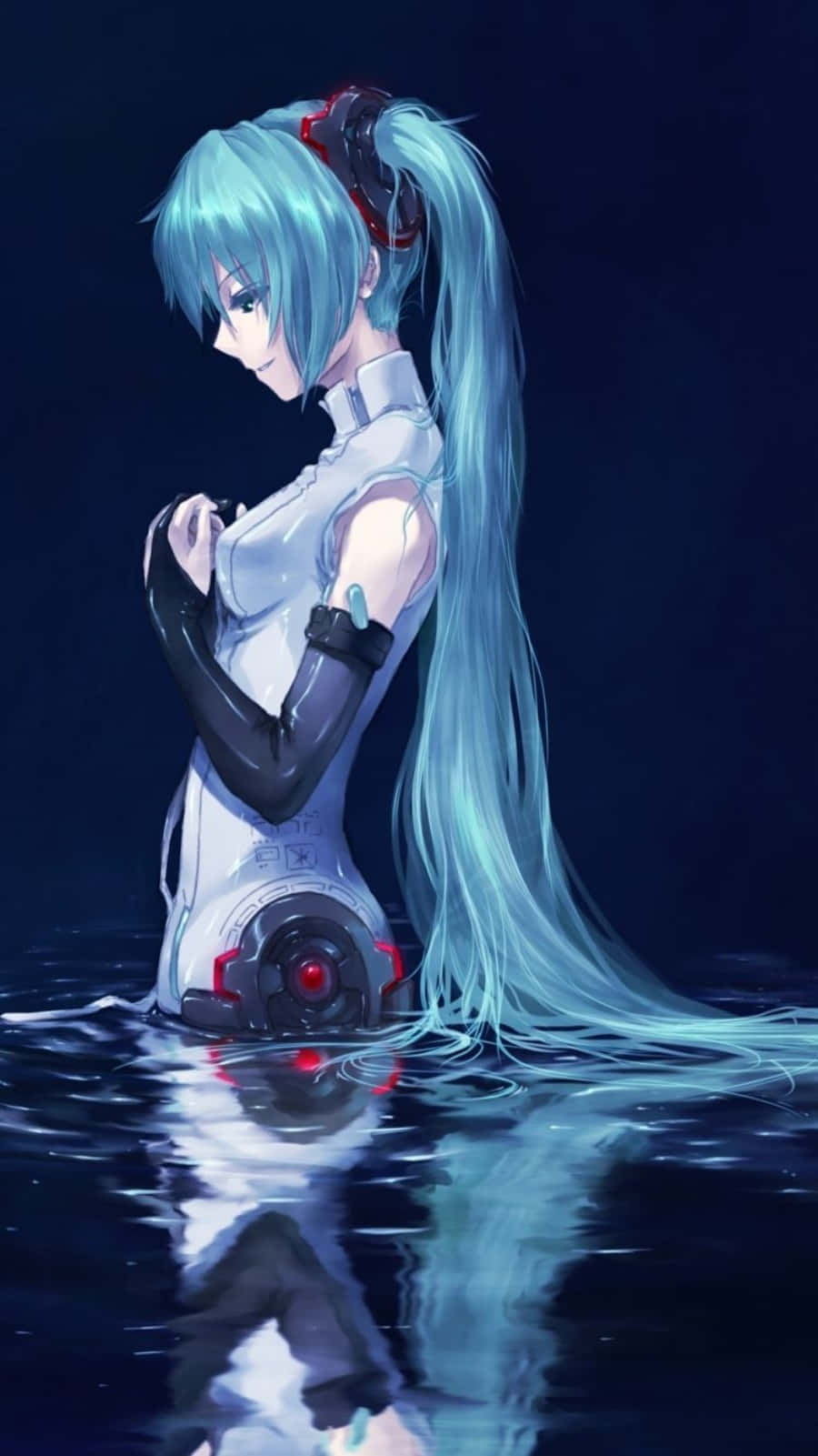 Get ready to connect with the world around you – Hatsune Miku Phone Wallpaper