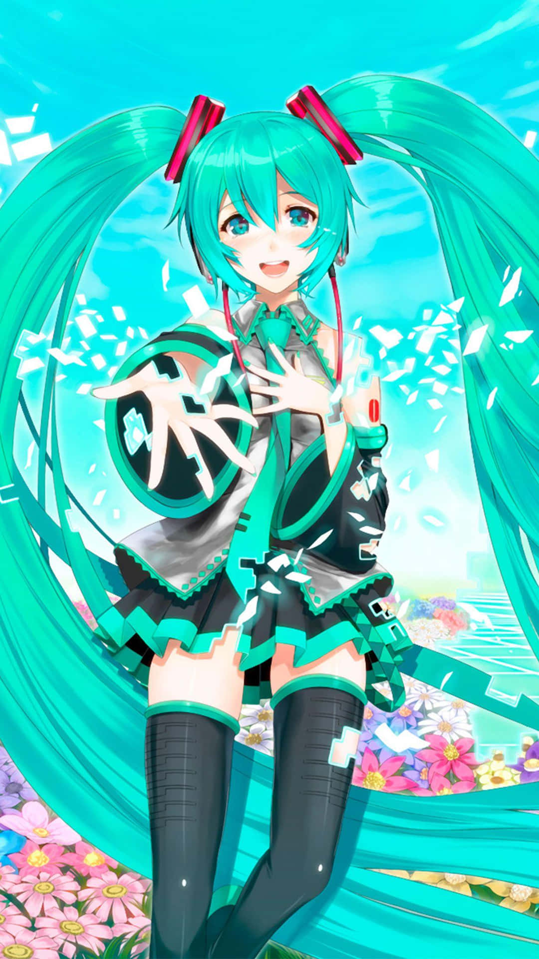 Welcome to Music World with Hatsune Miku. Wallpaper