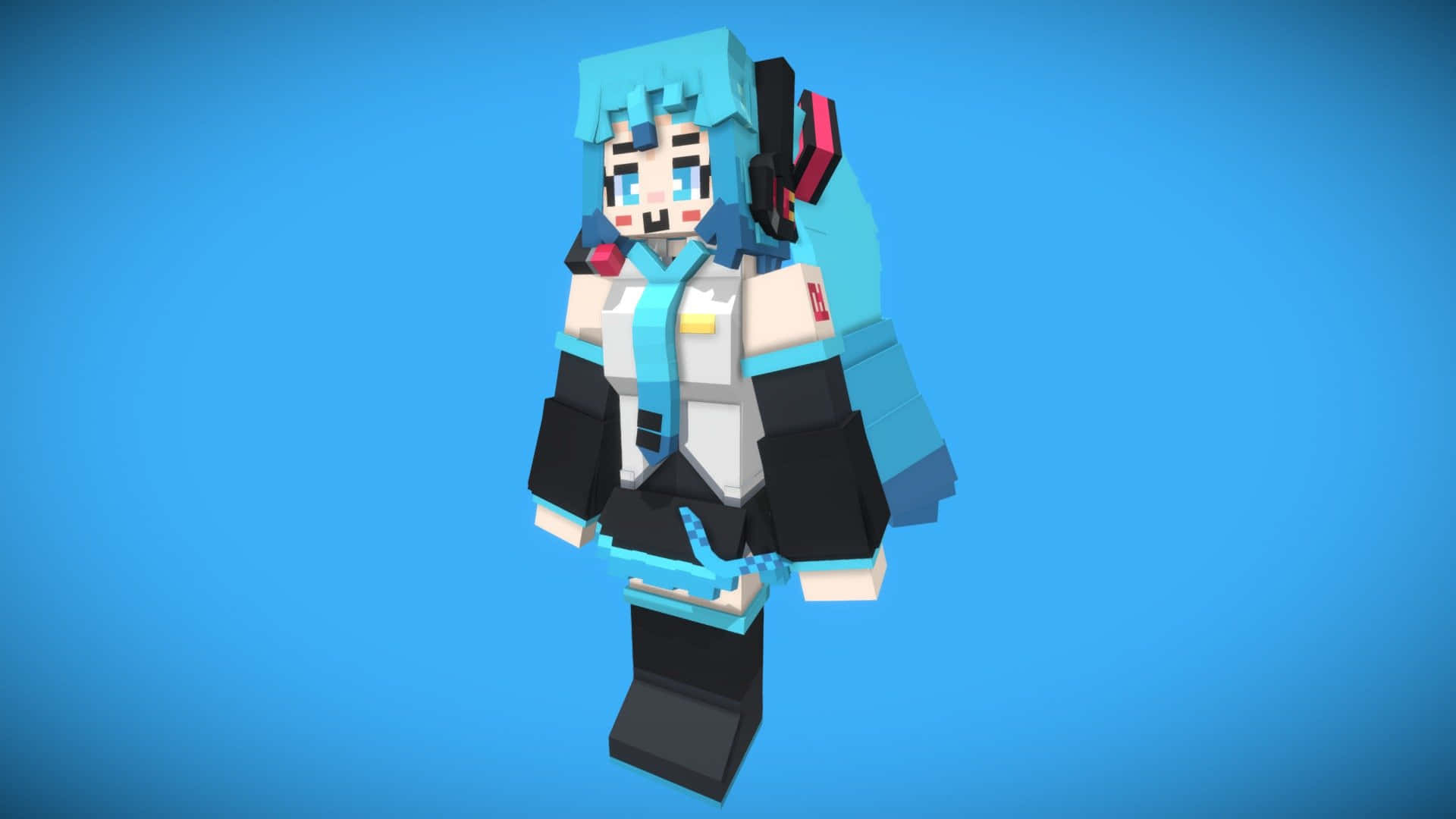 Immaginedell'avatar Di Hatsune Miku In Minecraft.