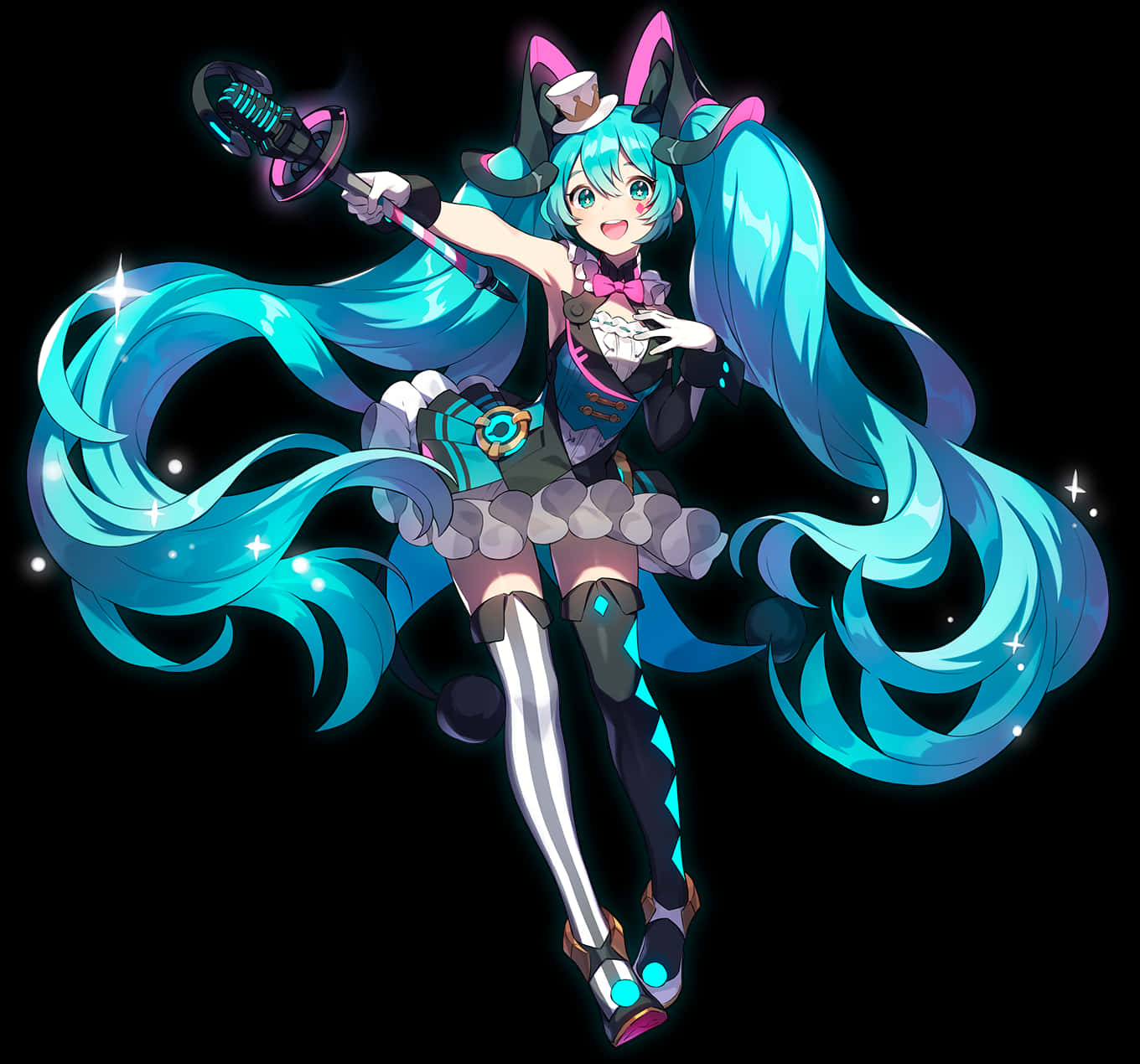 Hatsune Miku Virtual Diva Illustration PNG