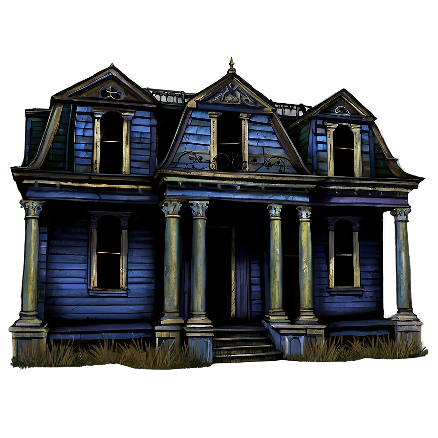 Haunted Dark Mansion Png 06242024 PNG