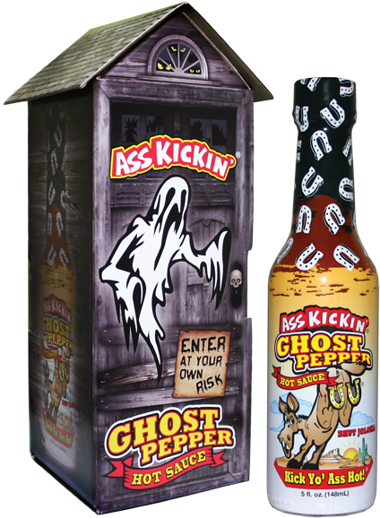 Haunted Hot Sauce Packagingand Bottle PNG