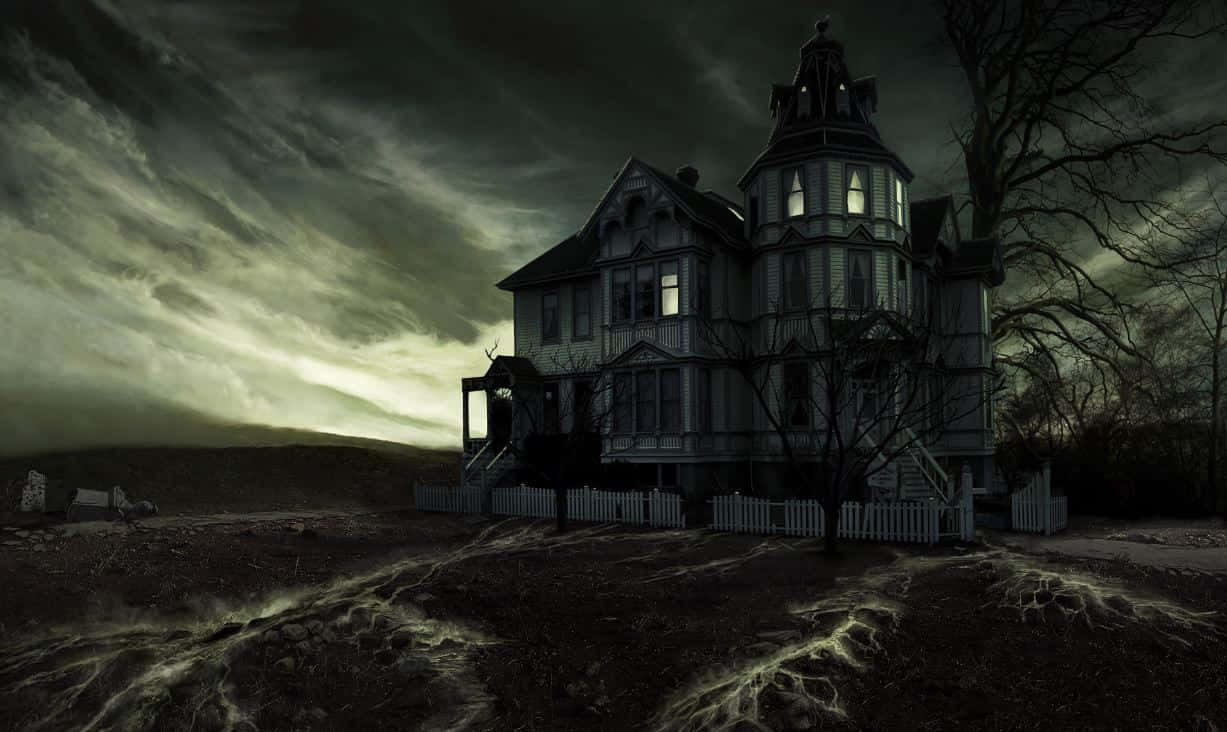 A House With A Scary Dark Sky