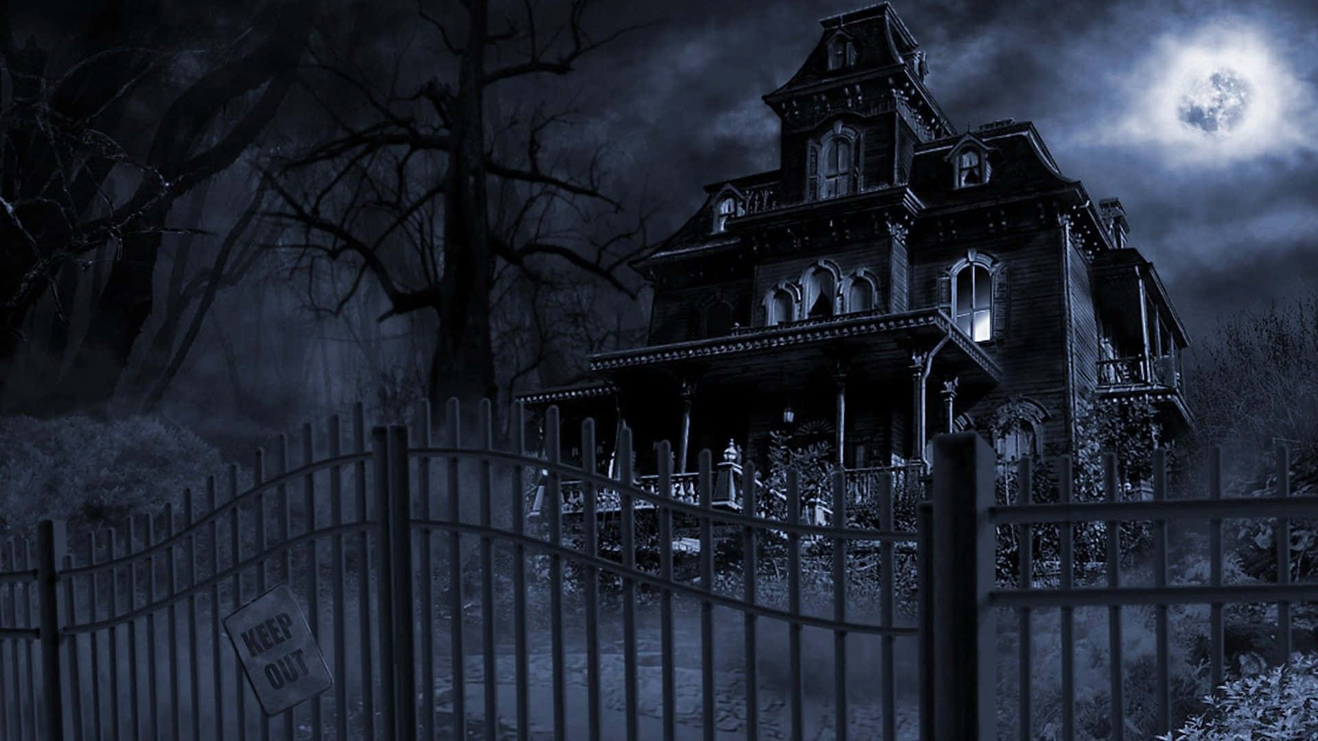 An old haunted house with an eerie atmosphere