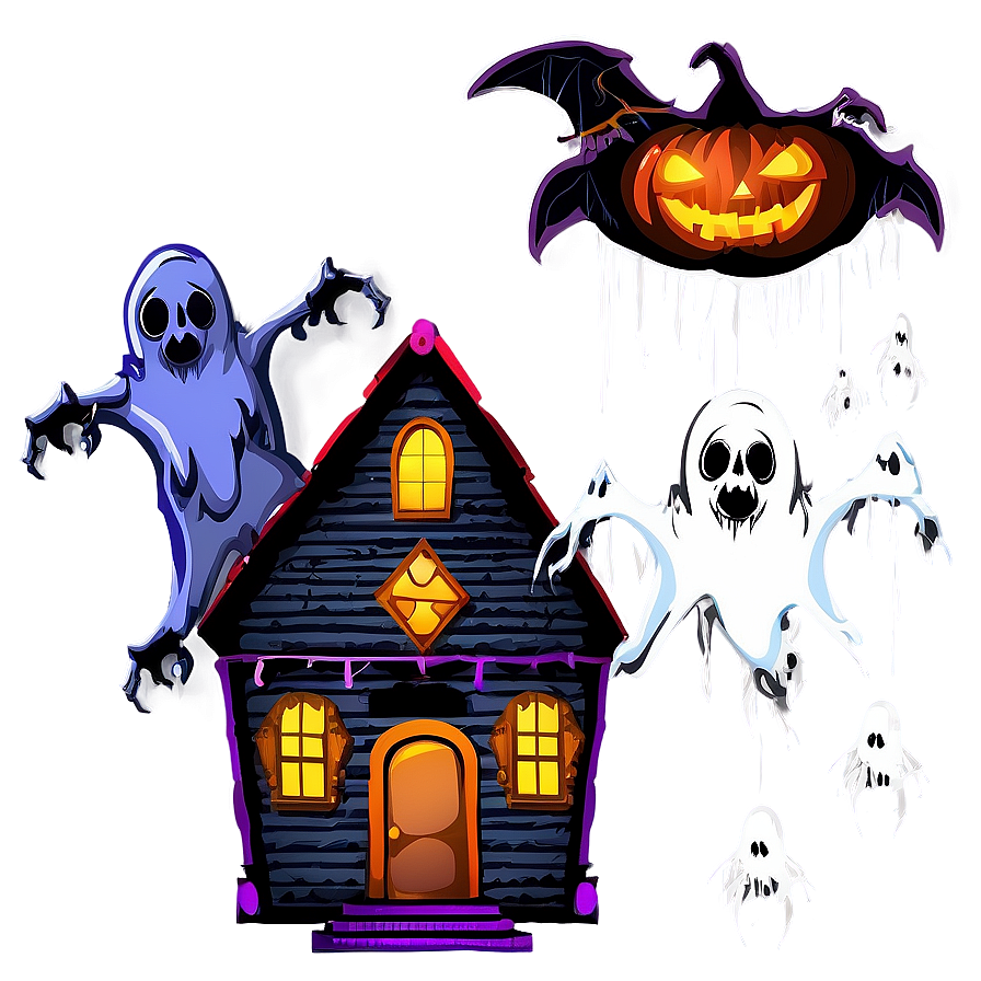 Haunted House Decorations Png 06212024 PNG