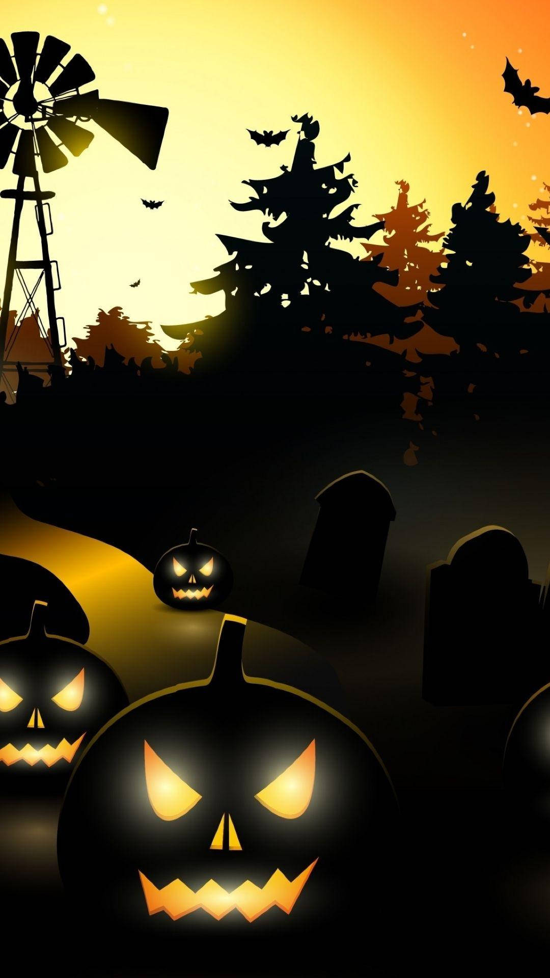 Fejr Halloween med en skræmmende besøg til et hjemsøgt hus Wallpaper