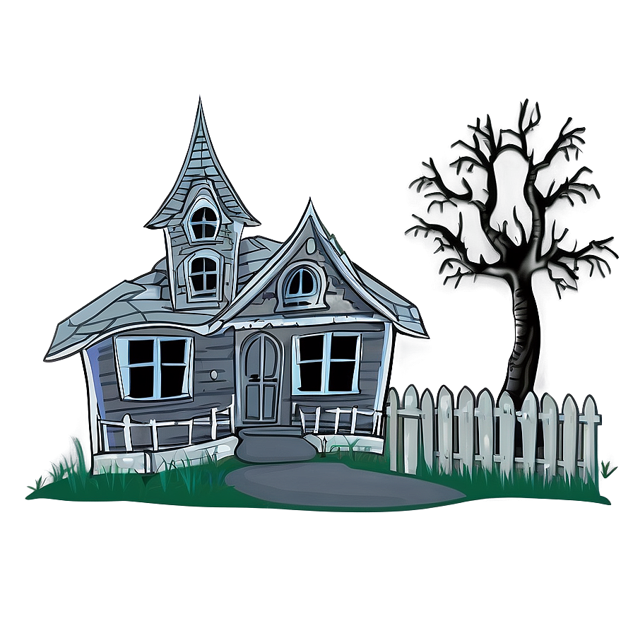 Haunted House Halloween Png 04292024 PNG
