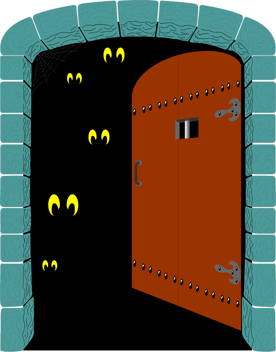 Haunted House Mysterious Doorand Eyes PNG