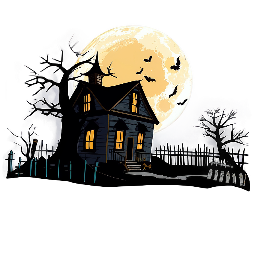 Haunted House Png 05262024 PNG