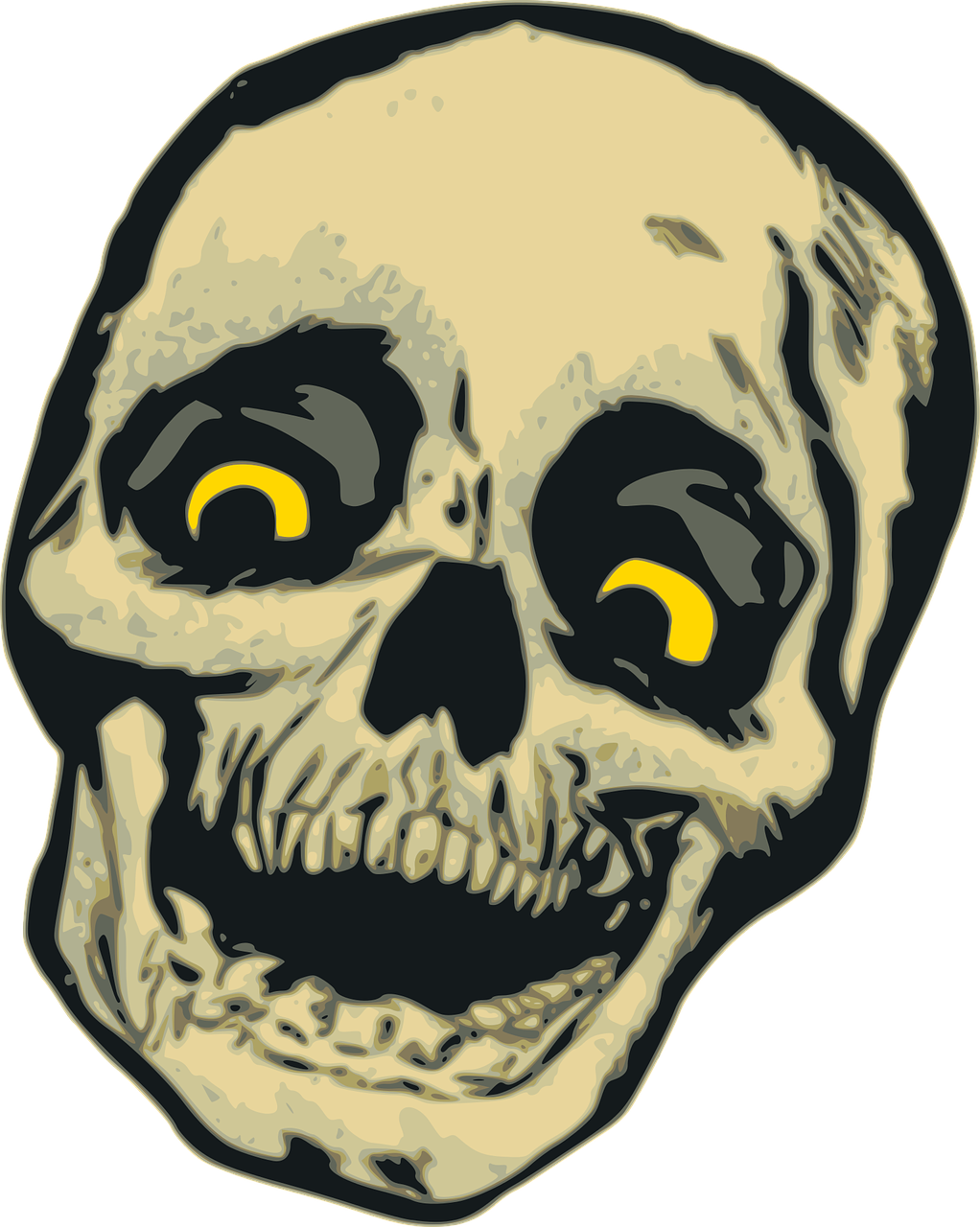 Haunted House Skull Graphic PNG