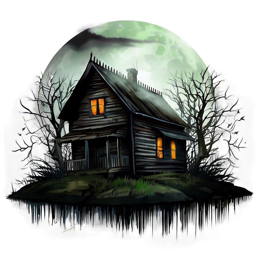 Download Haunted House With Fog Png Wgq54 | Wallpapers.com