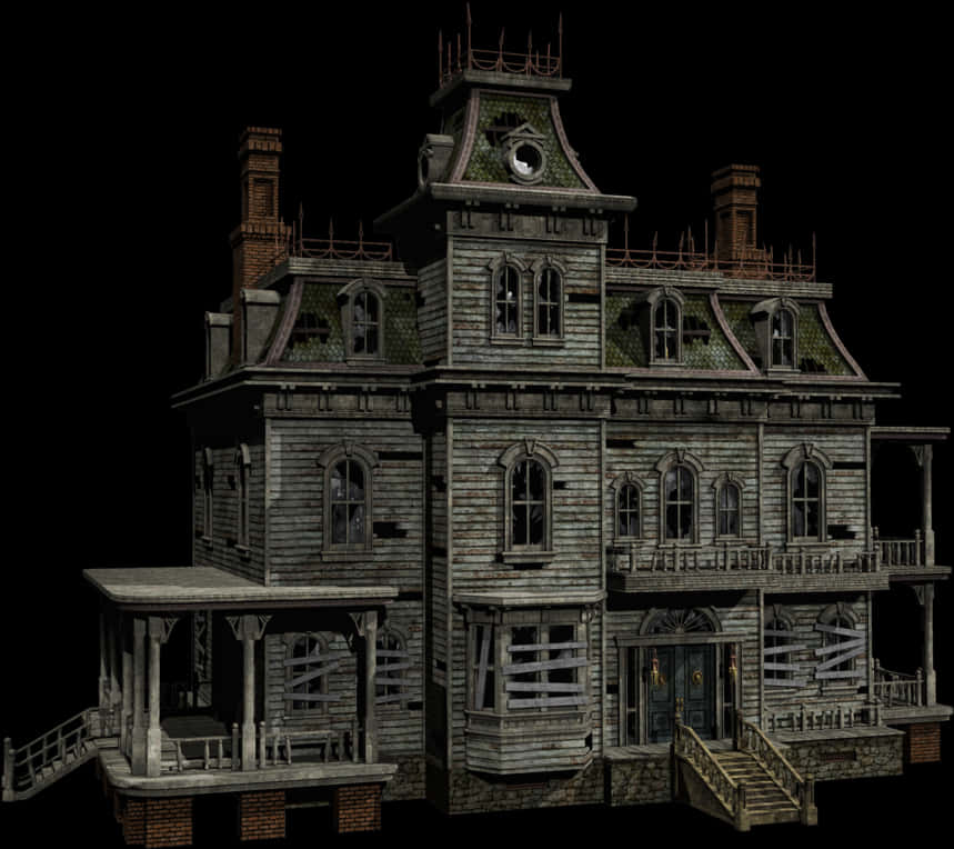 Download Haunted House3 D Model | Wallpapers.com