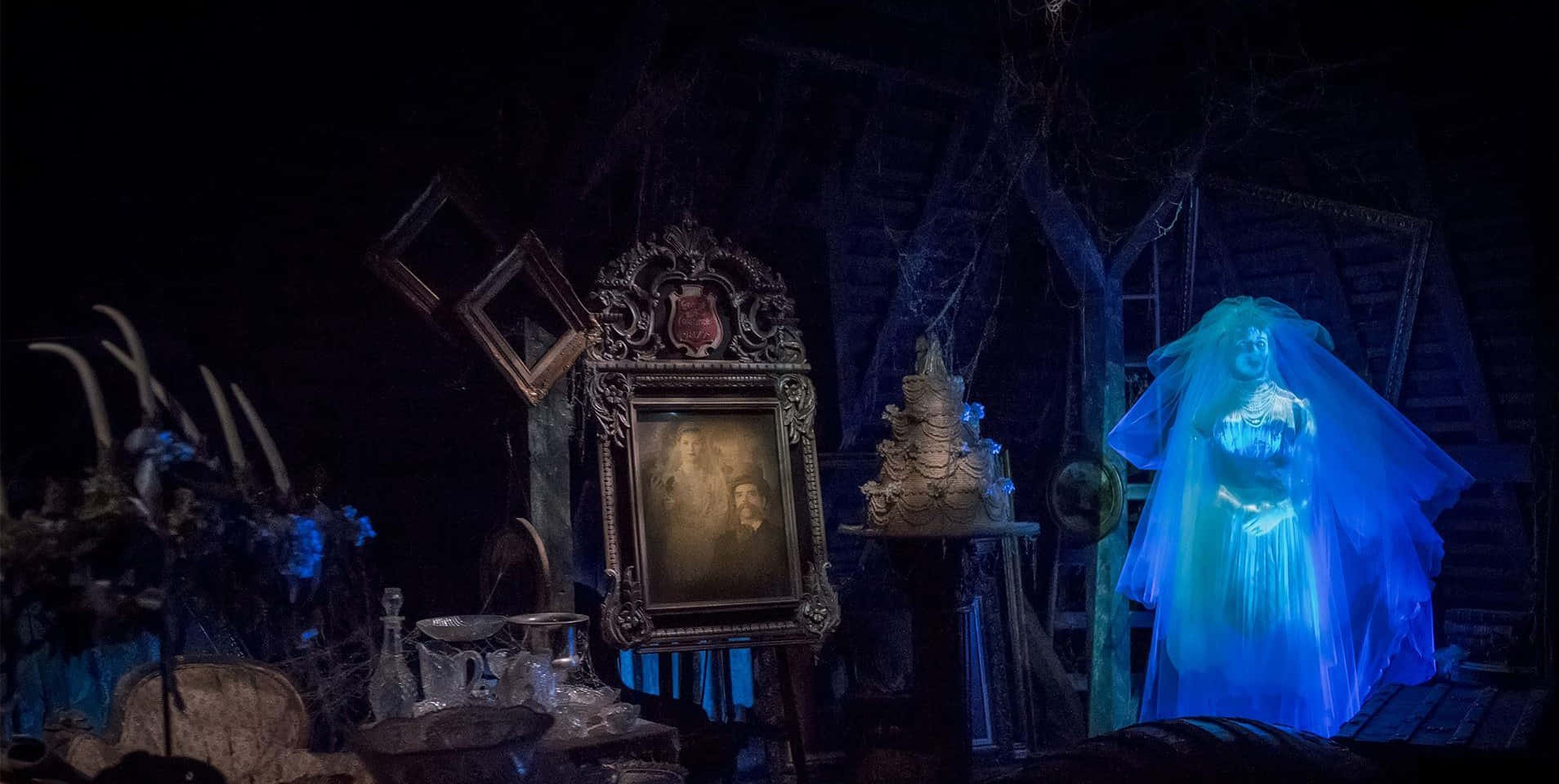 Pass beneath the spooky boughs of the Haunted Mansion.