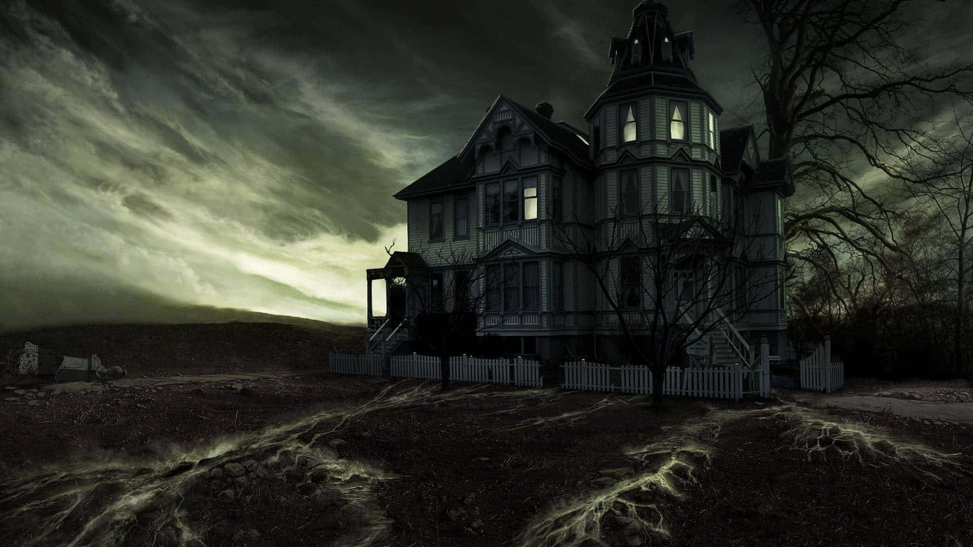 A House With A Scary Dark Sky