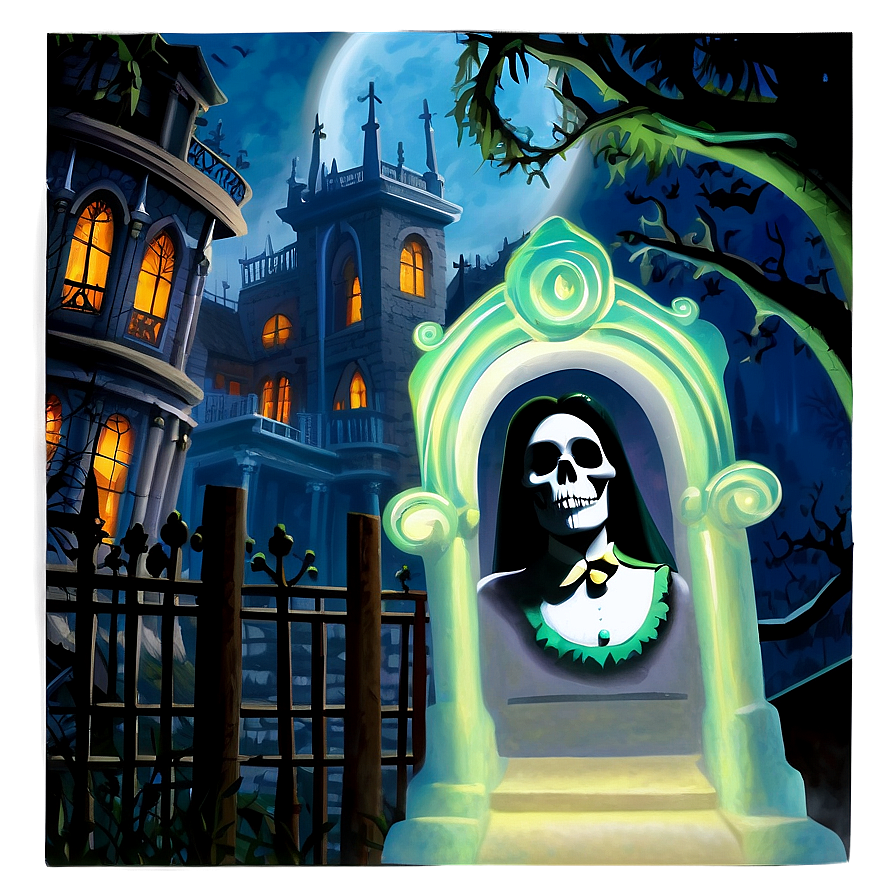 Haunted Mansion Scene Png 05242024 PNG