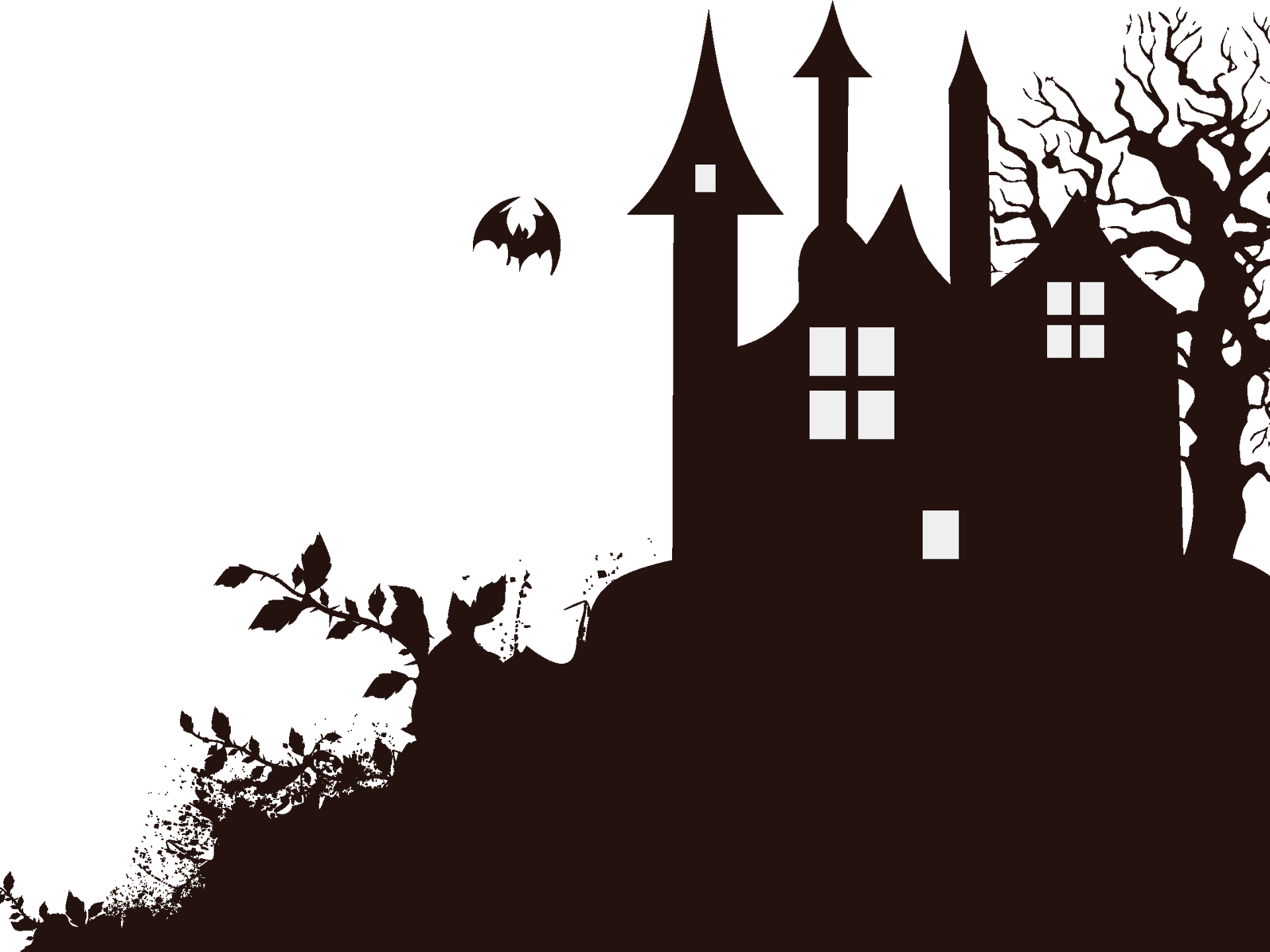 Haunted_ House_ Silhouette PNG