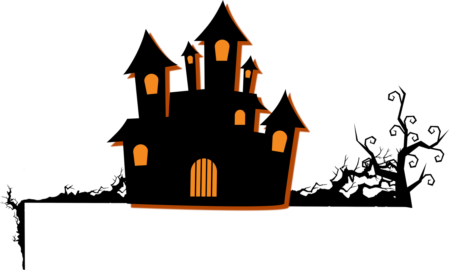 Haunted_ House_ Silhouette_ Halloween PNG