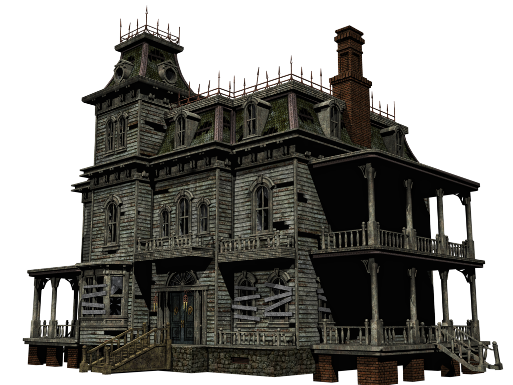 Haunted_ House_3 D_ Render PNG