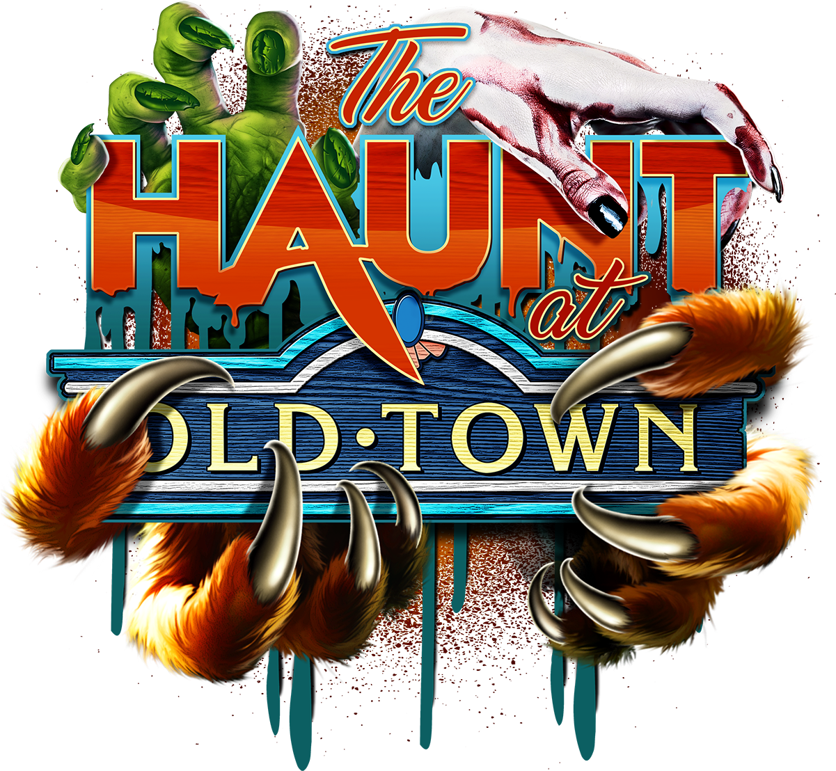 Haunted_ Old_ Town_ Theme_ Graphic PNG