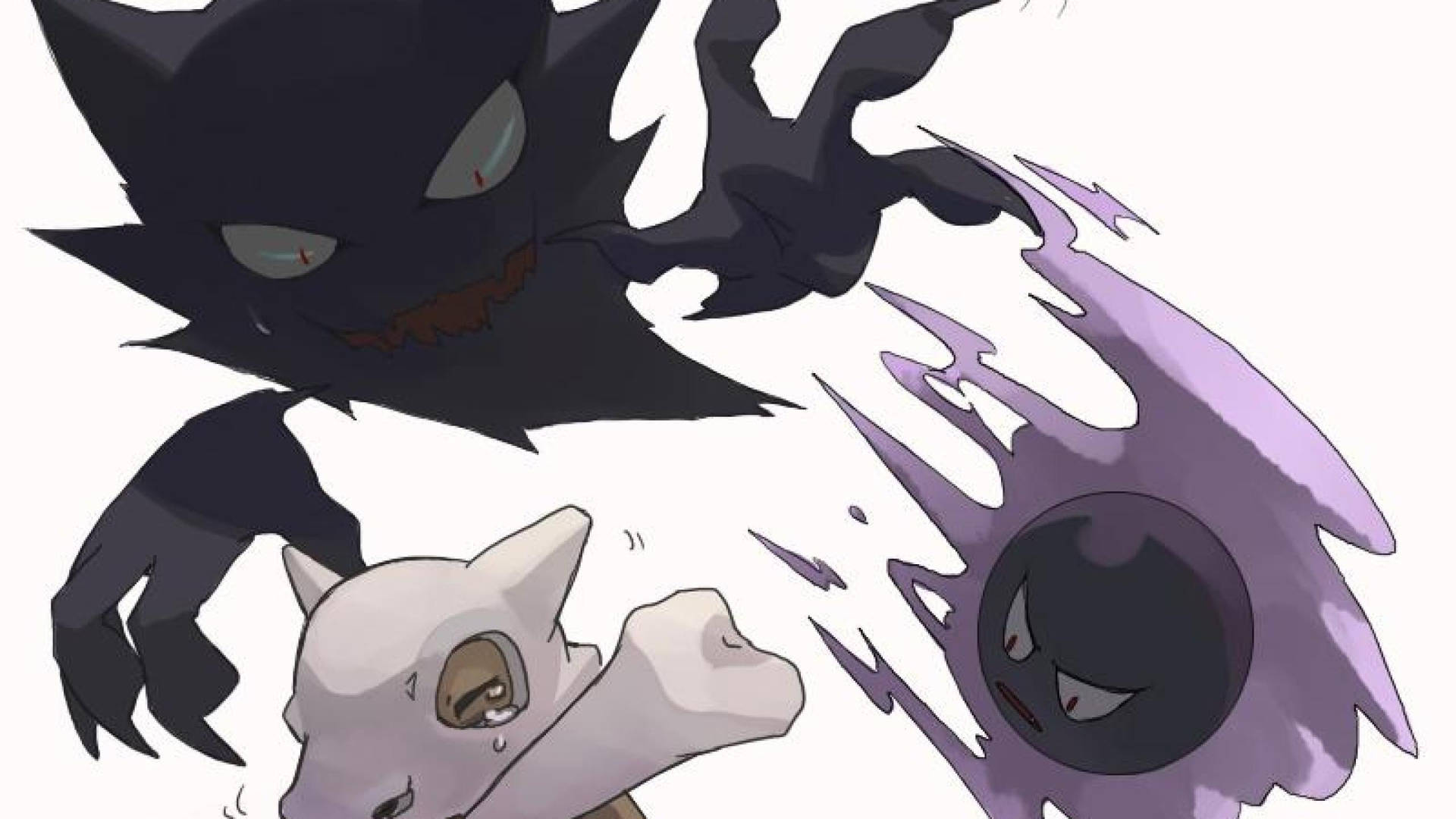 Haunter And Gastly Scaring Cubone Wallpaper