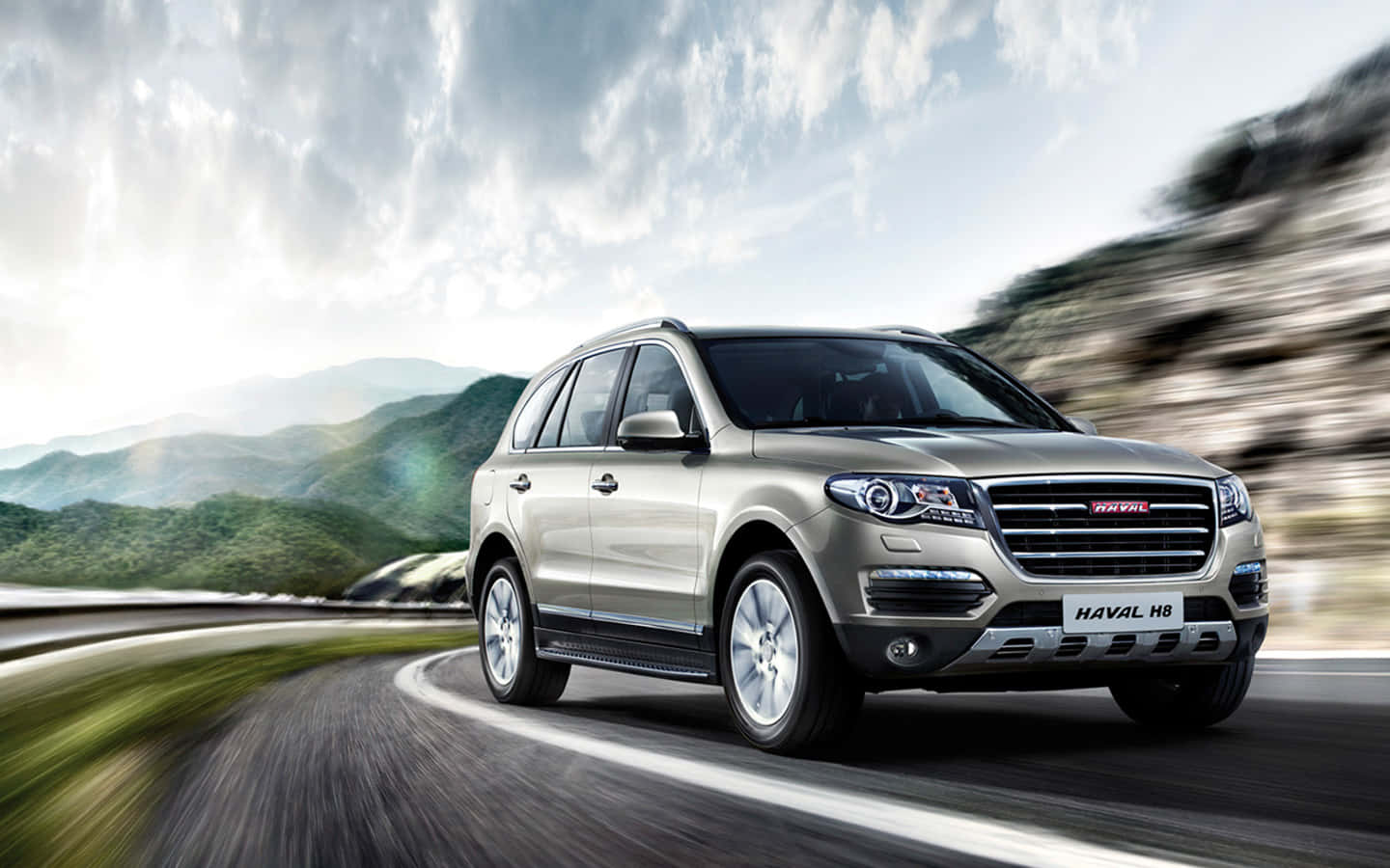 Sleek Haval SUV on a scenic road Wallpaper