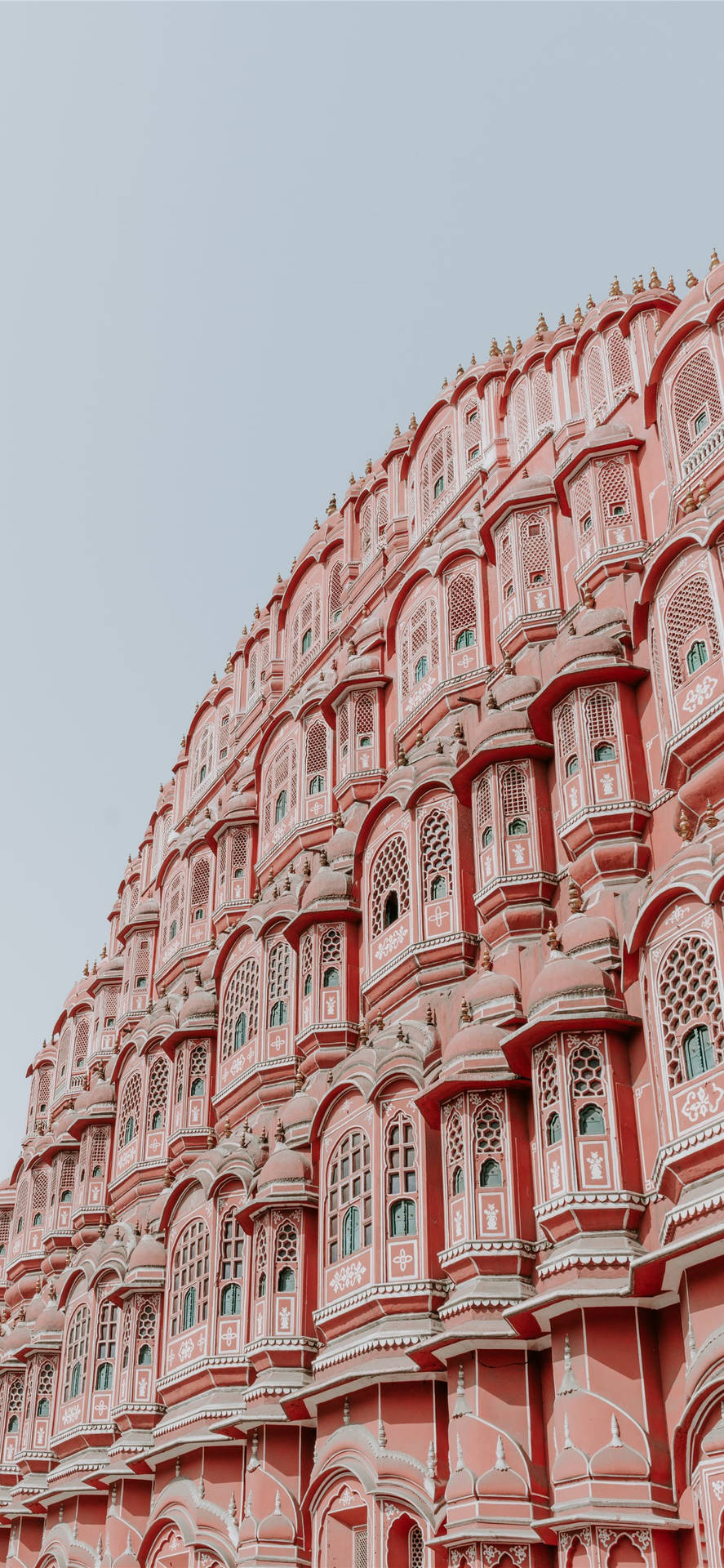 Udforsk charmerende skønhed og historisk arkitektur med Hawa Mahal Jaipur Phone Wallpaper! Wallpaper