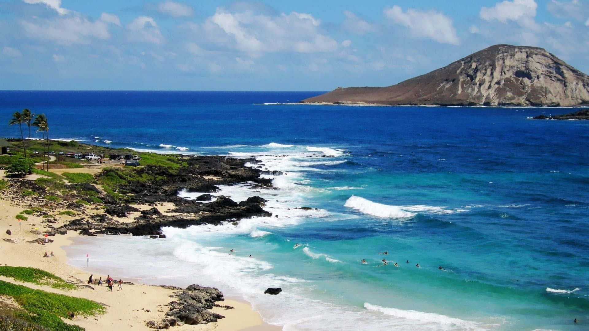 Unmomento Paradisíaco En Una Playa De Hawái. Fondo de pantalla