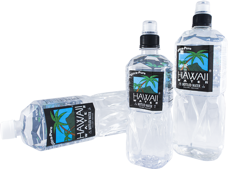 Hawaii Bottled Water Product Display PNG