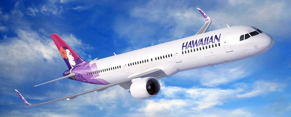 Hawaiian Airlines Plane Alone In The Sky Wallpaper