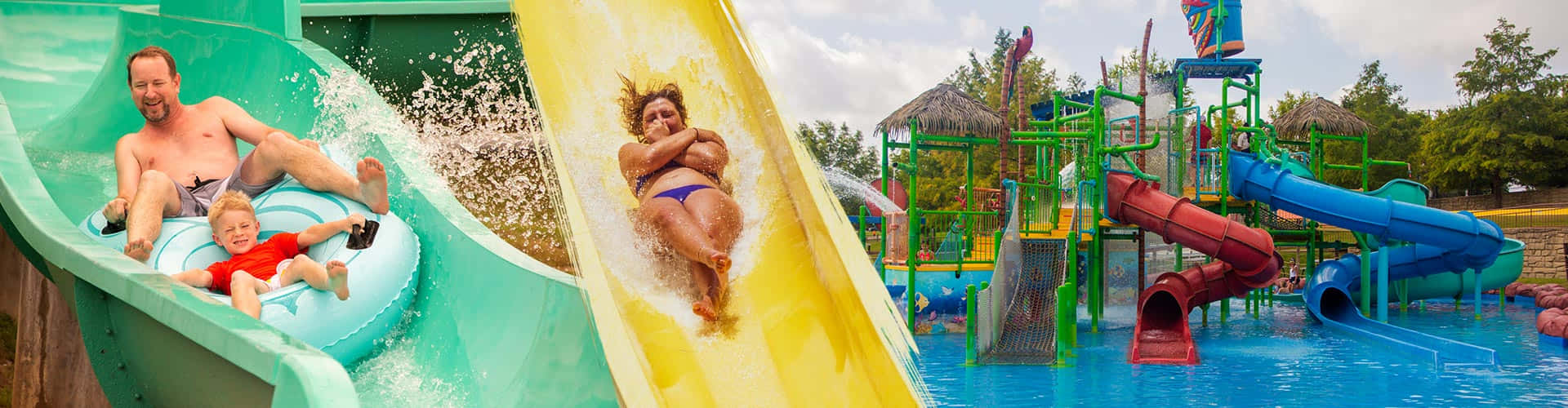 Get Lost in the Colorful Beauty of Hawaiian Falls Water Park in Garland Wallpaper