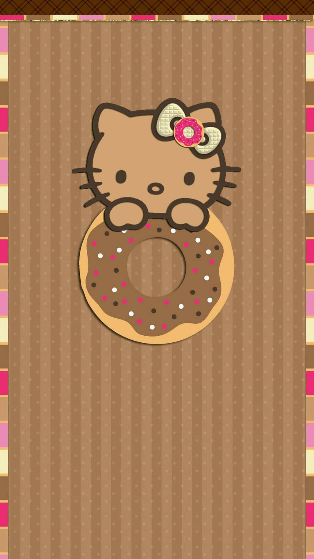 Hawaiian Hello Kittywith Donut Wallpaper