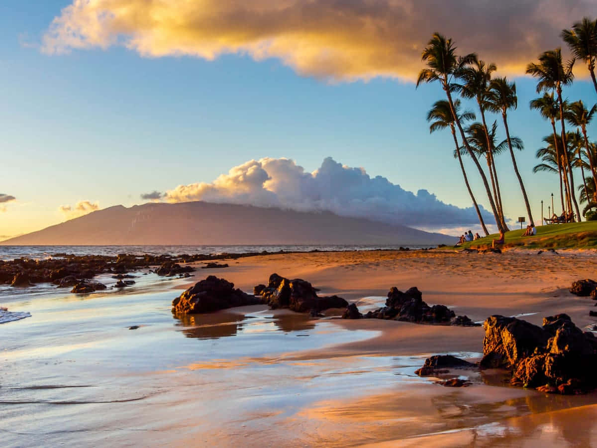 Adembenemend Hawaiiaans Eiland Landschap Achtergrond