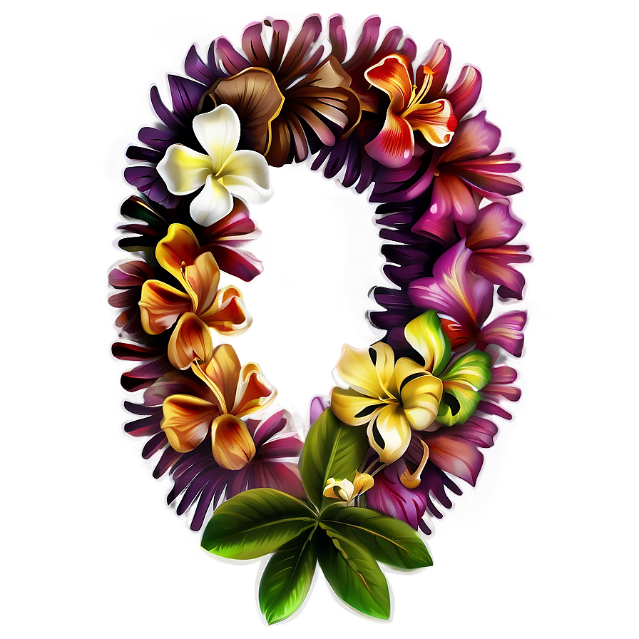 Download Hawaiian Lei Flowers Art Png Hvi99 | Wallpapers.com