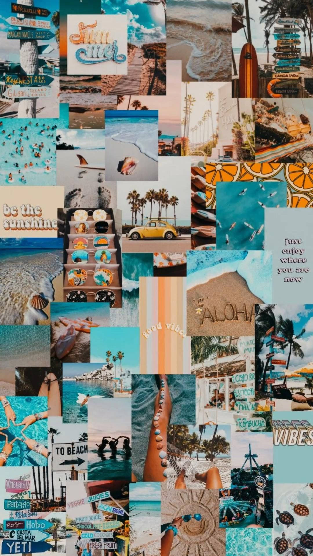 Hawaiian Summer Collage Wallpaper